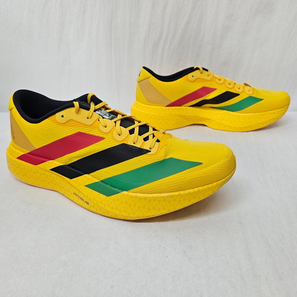 Adidas Adizero EVO SL Woven Running Shoes Bob Marley KJ3625 Yellow Mens Size 13
